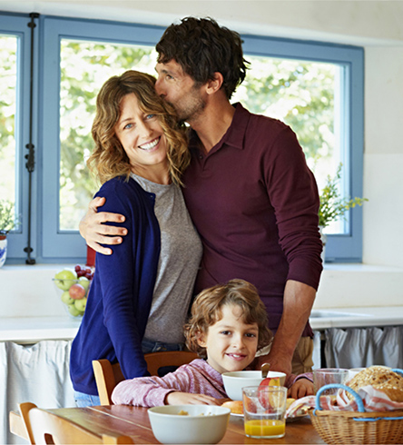 Smiling family